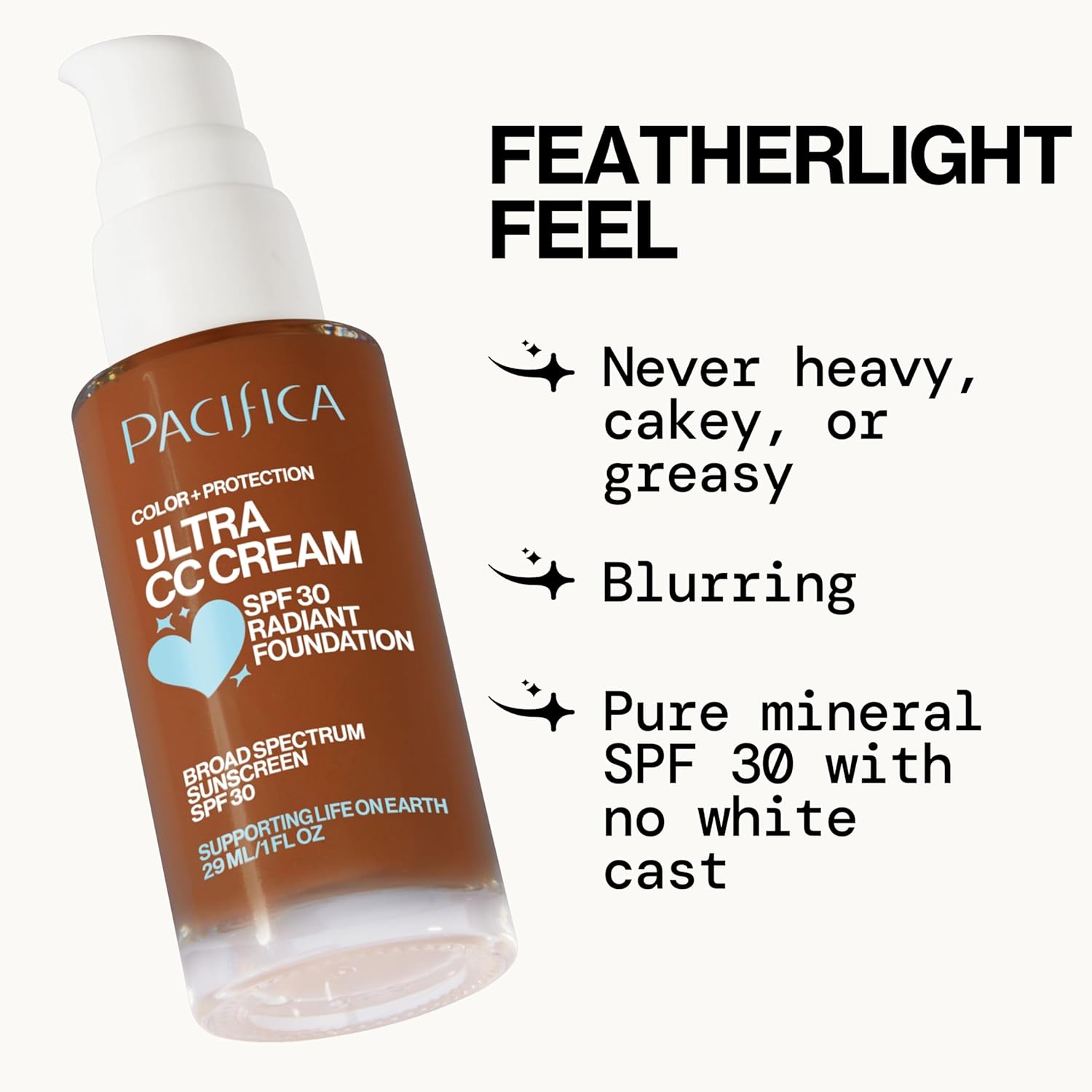Pacifica Ultra CC Cream Radiant Foundation SPF 17 - Cool-Deep – Medium Coverage Color Correcting Cream, Dewy Finish, Mineral SPF, 1 oz - Image 5