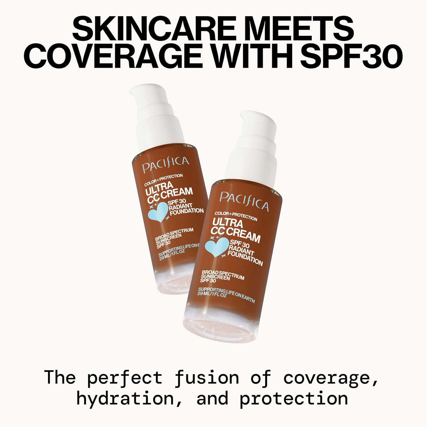 Pacifica Ultra CC Cream Radiant Foundation SPF 17 - Cool-Deep – Medium Coverage Color Correcting Cream, Dewy Finish, Mineral SPF, 1 oz - Image 3