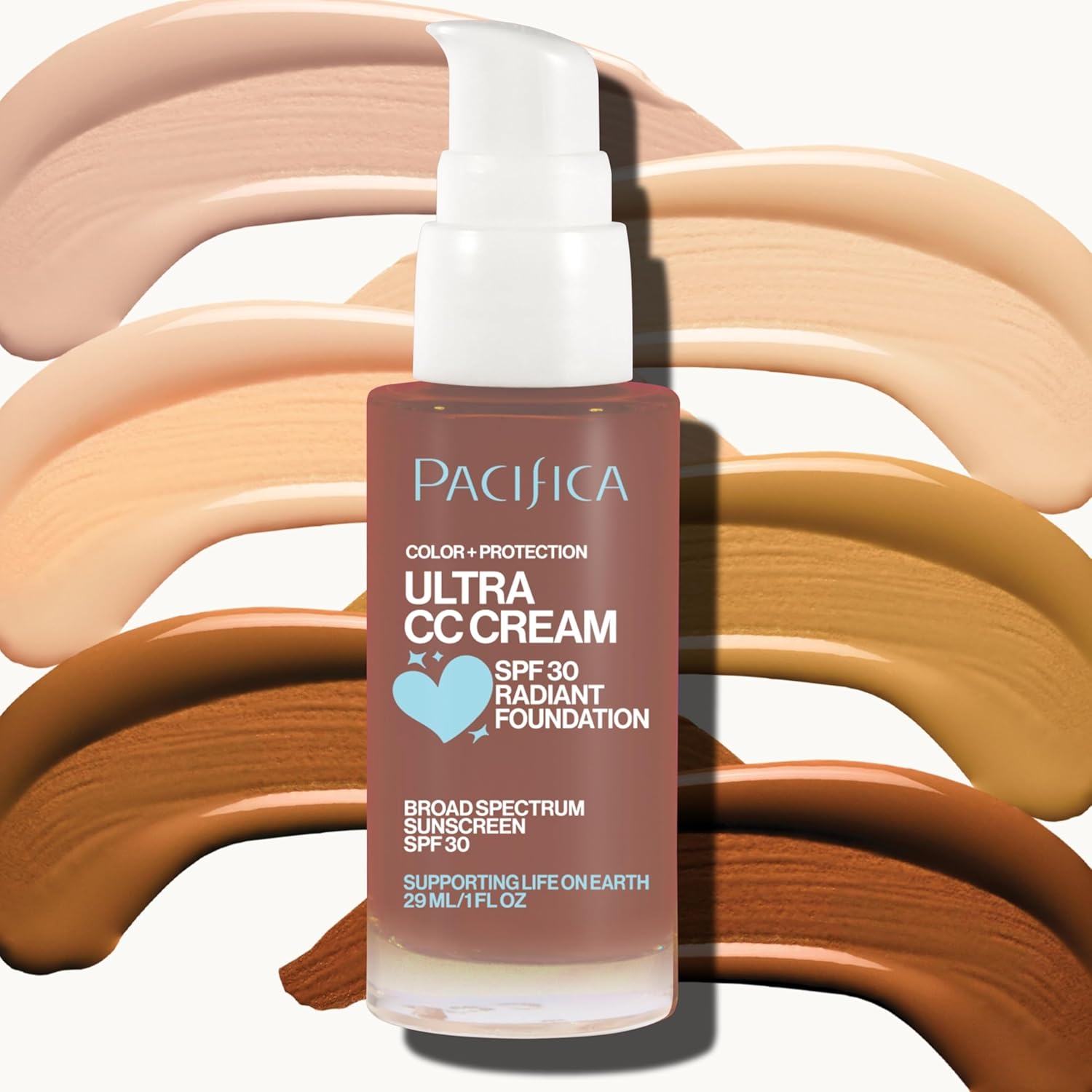 Pacifica Ultra CC Cream Radiant Foundation SPF 17 - Cool-Deep – Medium Coverage Color Correcting Cream, Dewy Finish, Mineral SPF, 1 oz - Image 12