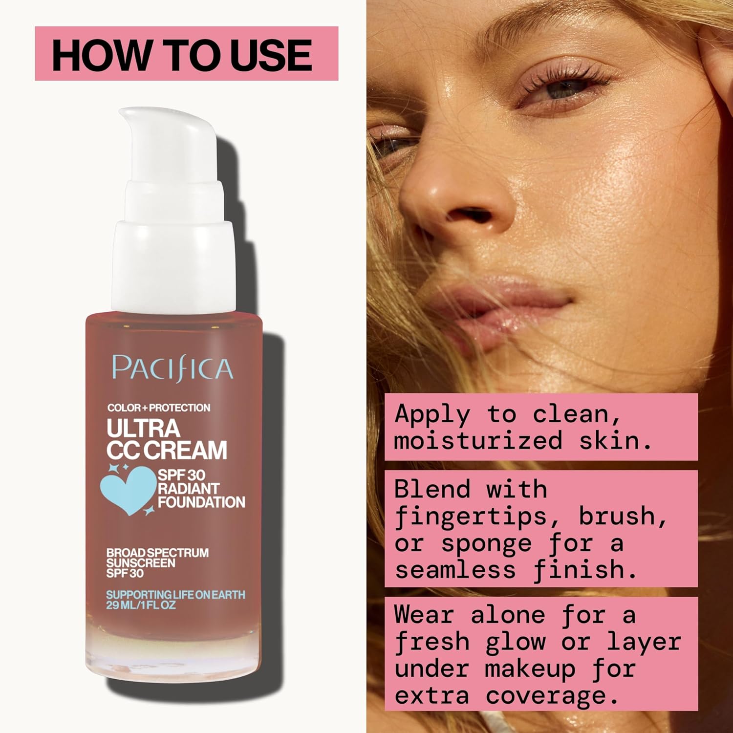 Pacifica Ultra CC Cream Radiant Foundation SPF 17 - Cool-Deep – Medium Coverage Color Correcting Cream, Dewy Finish, Mineral SPF, 1 oz - Image 11