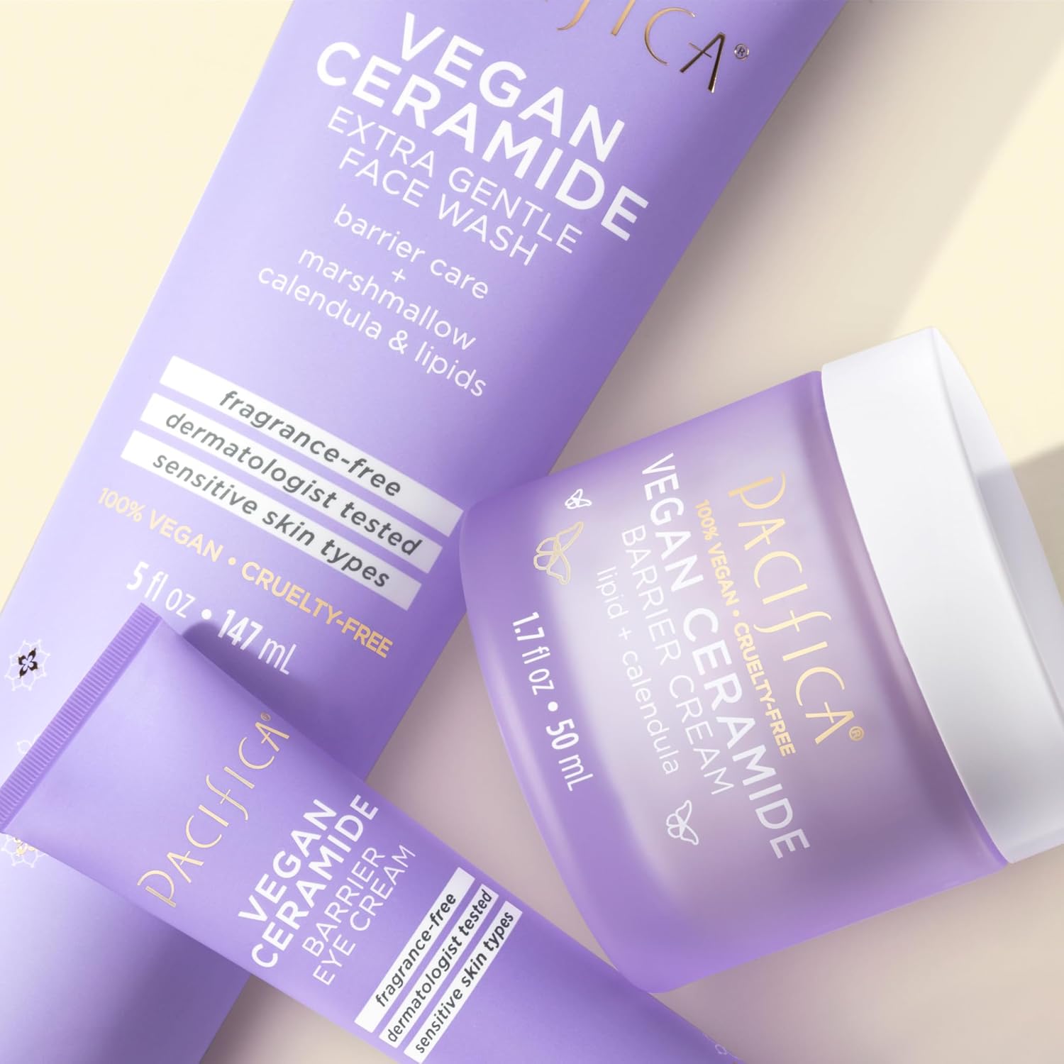 Pacifica Vegan Ceramide Barrier Face Cream with Niacinamide Shea Butter Fragrance Free 1.7 oz - Image 21