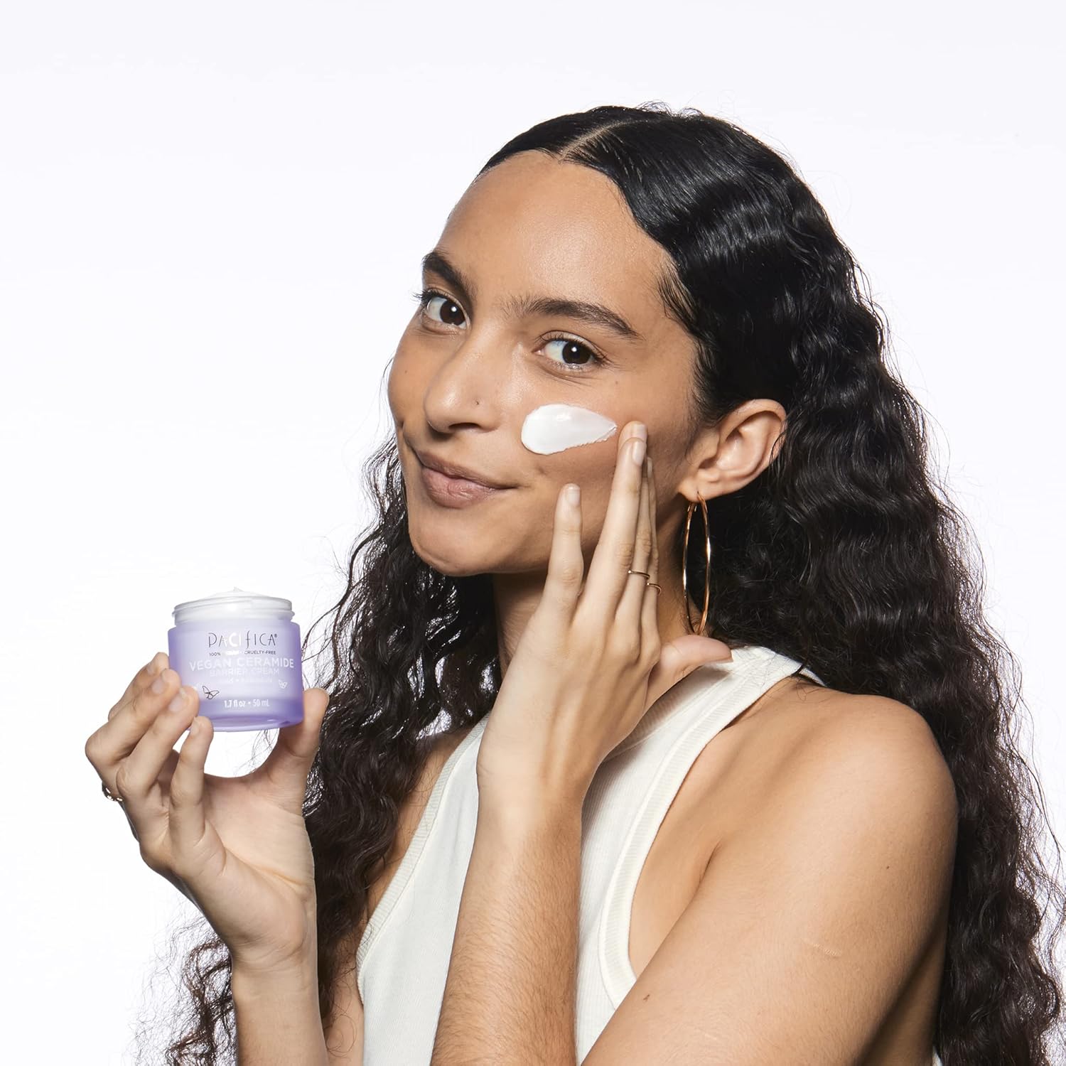 Pacifica Vegan Ceramide Barrier Face Cream with Niacinamide Shea Butter Fragrance Free 1.7 oz - Image 9