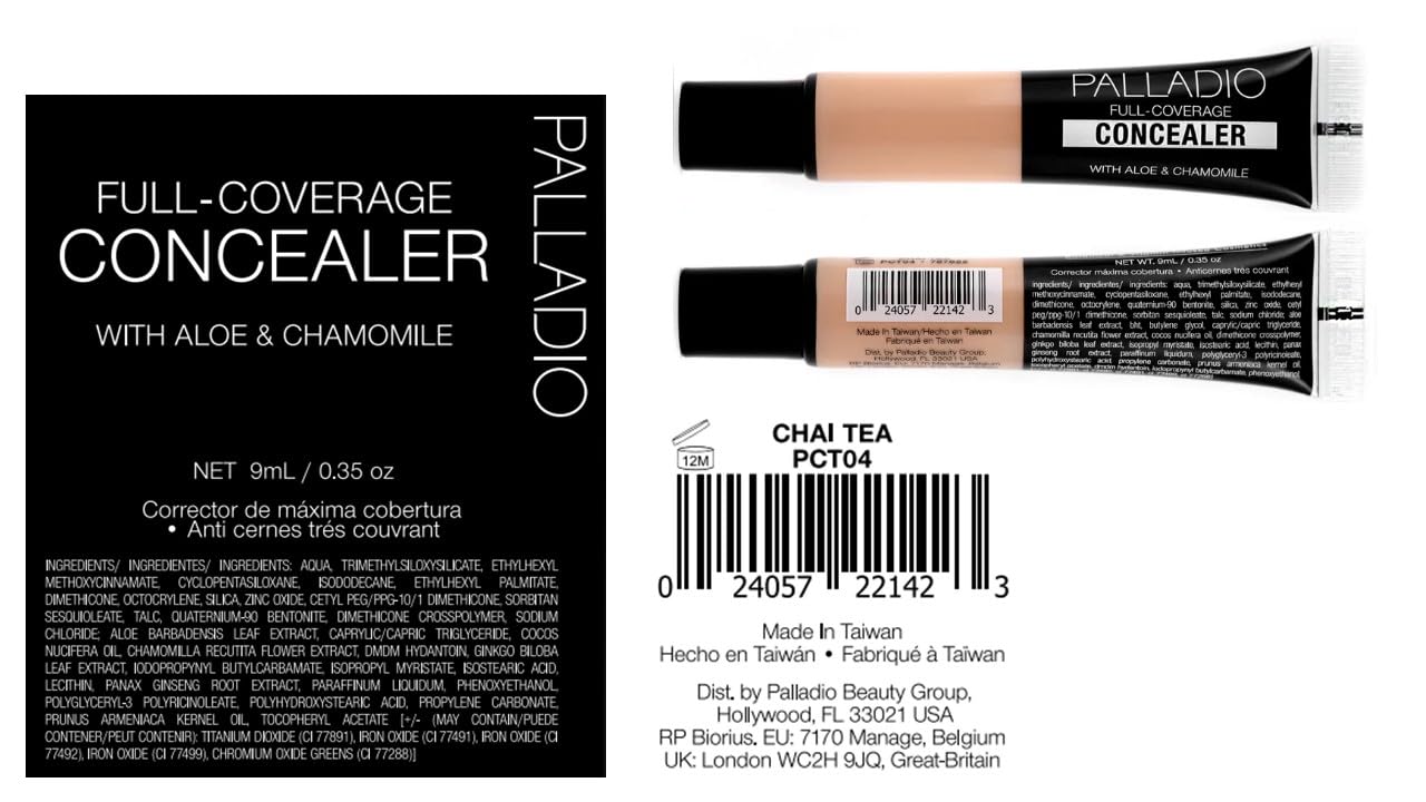 Palladio Chai Tea Full Coverage Creamy Concealer for Face & Eyes, 0.2 oz - Image 8