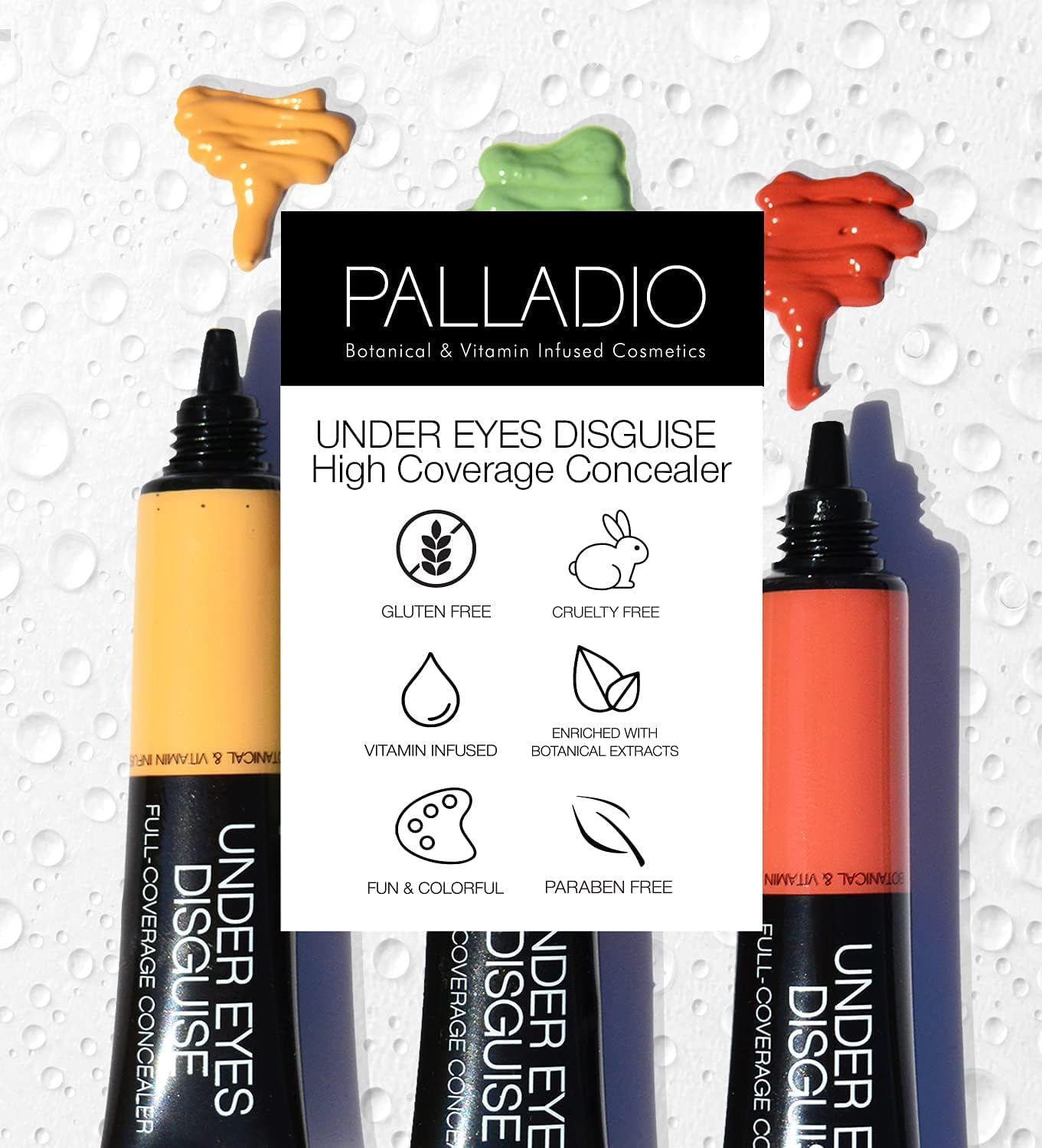 Palladio Full Coverage Concealer, Under Eyes Disguise, Creamy Face and Eye Concealer, Evens Skin Tone, Conceals Blemishes, Dark Circles and Fine Lines, Use with Concealer Brush, Macchiato - Image 6