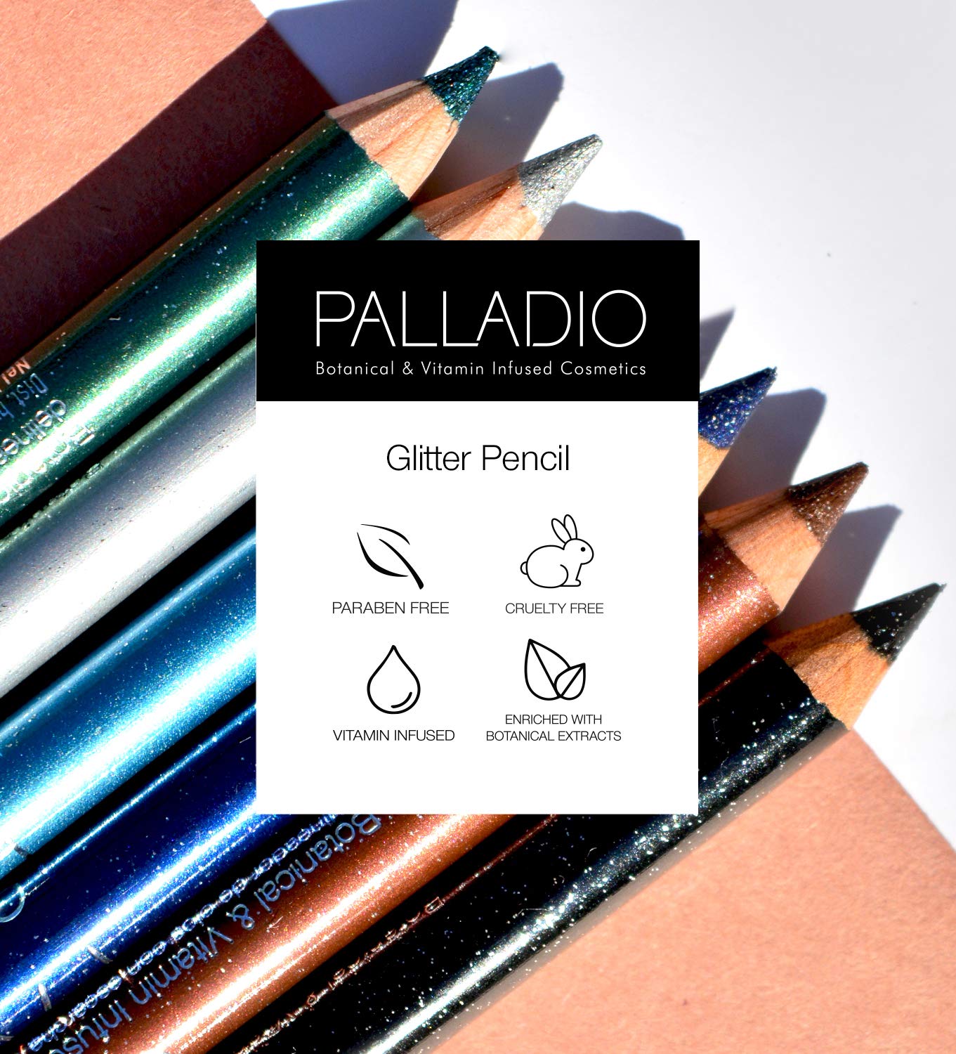 Palladio Glitter Pencil Black Sparkle - Image 3