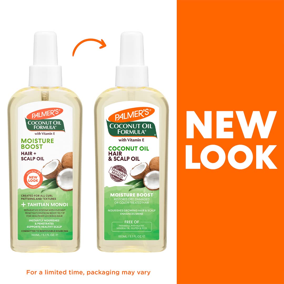 Palmer's Coconut Oil Moisture Boost Restorative Hair Scalp Oil Spray 5.1 Oz Hydration Shine - Image 3
