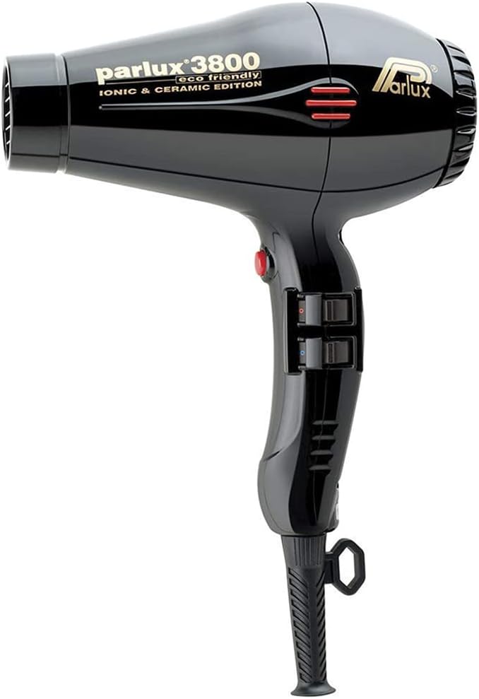 Parlux 3800 Eco Friendly Ionic &z` Ceramic Black Hair Dryer + M Hair Designs Hot Blow Attachment Black (Bundle) – Lightweight, Fast-Drying, Frizz-Control Blow Dryer for Salon-Quality Styling - Image 2