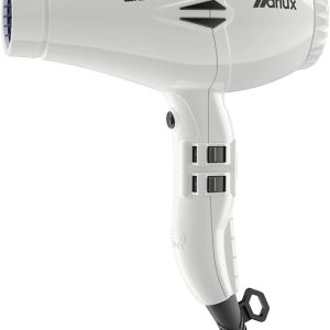 Parlux Advance Light White Ionic & Ceramic Hair Dryer + M Hair Designs Hot Blow Attachment (Bundle) – Lightweight, Fast-Drying, Frizz-Control Blow Dryer for Salon-Quality Styling