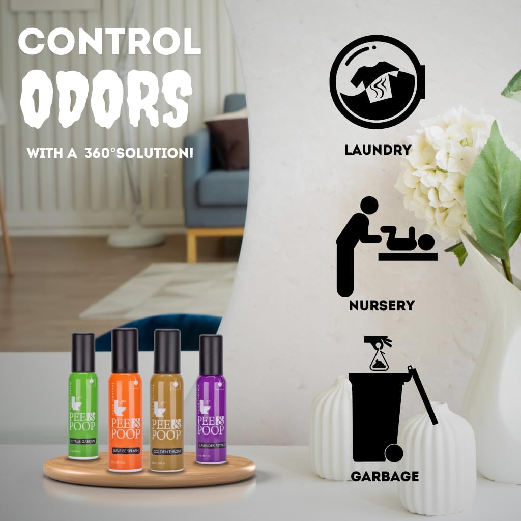 Pee&Poo Toilet Odor Control-Aromatic & Refreshing Toilet Spray, Use Before You Go, Infused with Natural Essential Oils - 60ml-Pocket Travel Size (Sunrise Splash) - Image 6