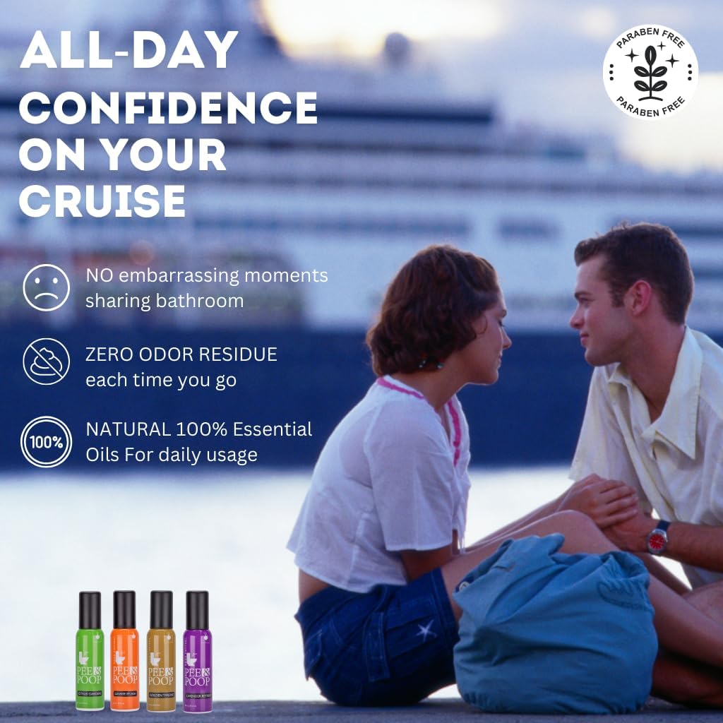 Pee&Poo Toilet Odor Control-Aromatic & Refreshing Toilet Spray, Use Before You Go, Infused with Natural Essential Oils - 60ml-Pocket Travel Size (Sunrise Splash) - Image 4