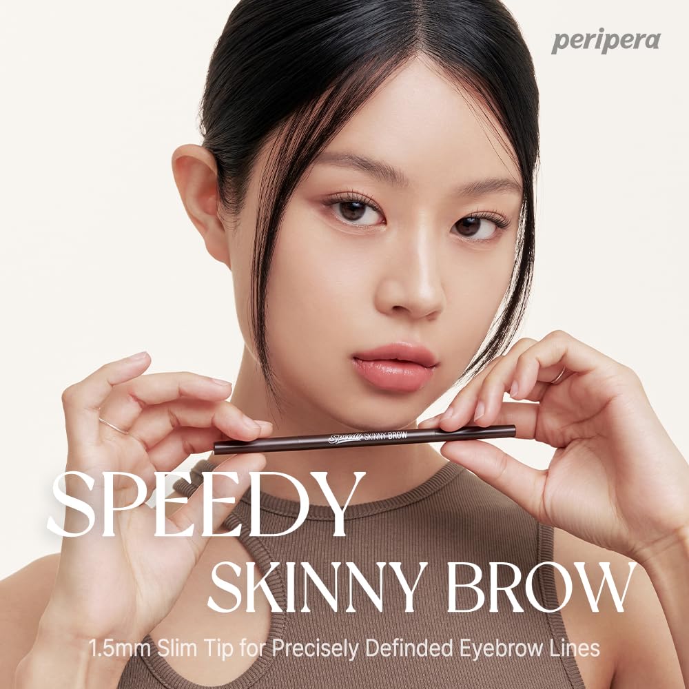 PERIPERA Speedy Skinny Brow (01 Gray Brown),1.5mm Precise Eyebrow Pencil, Dual-Sided Fine Tip Shades, Define Fills Brow Make up, K Beauty, Korean Make-up - Image 2