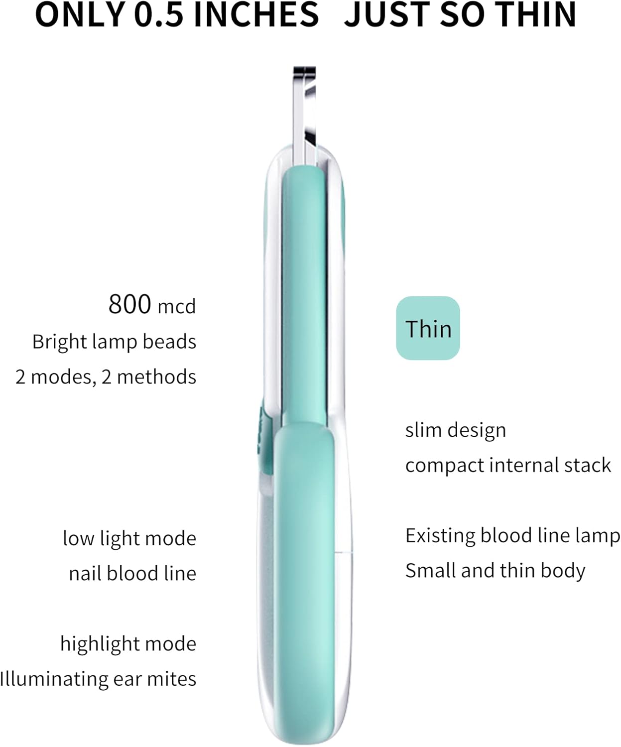 Pet Dog Cat Nail Clippers, Dog Nail Trimmers for Small Animals with LED Lights, Professional Beauty Care Tools, Avoid Excessive Cutting, Suitable for Tiny Dog Cat Rabbit Bird Puppy Kitten (Blue) - Image 6