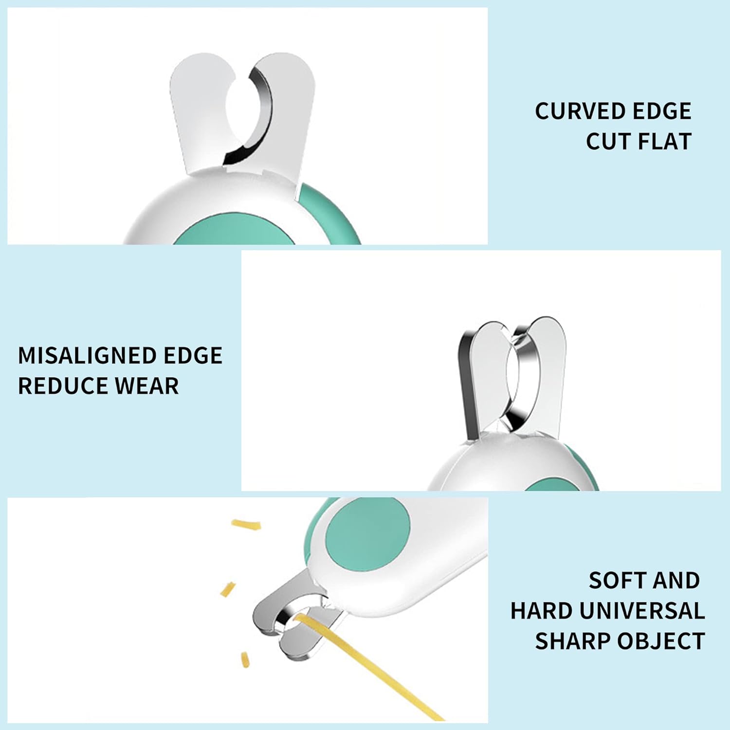 Pet Dog Cat Nail Clippers, Dog Nail Trimmers for Small Animals with LED Lights, Professional Beauty Care Tools, Avoid Excessive Cutting, Suitable for Tiny Dog Cat Rabbit Bird Puppy Kitten (Blue) - Image 5