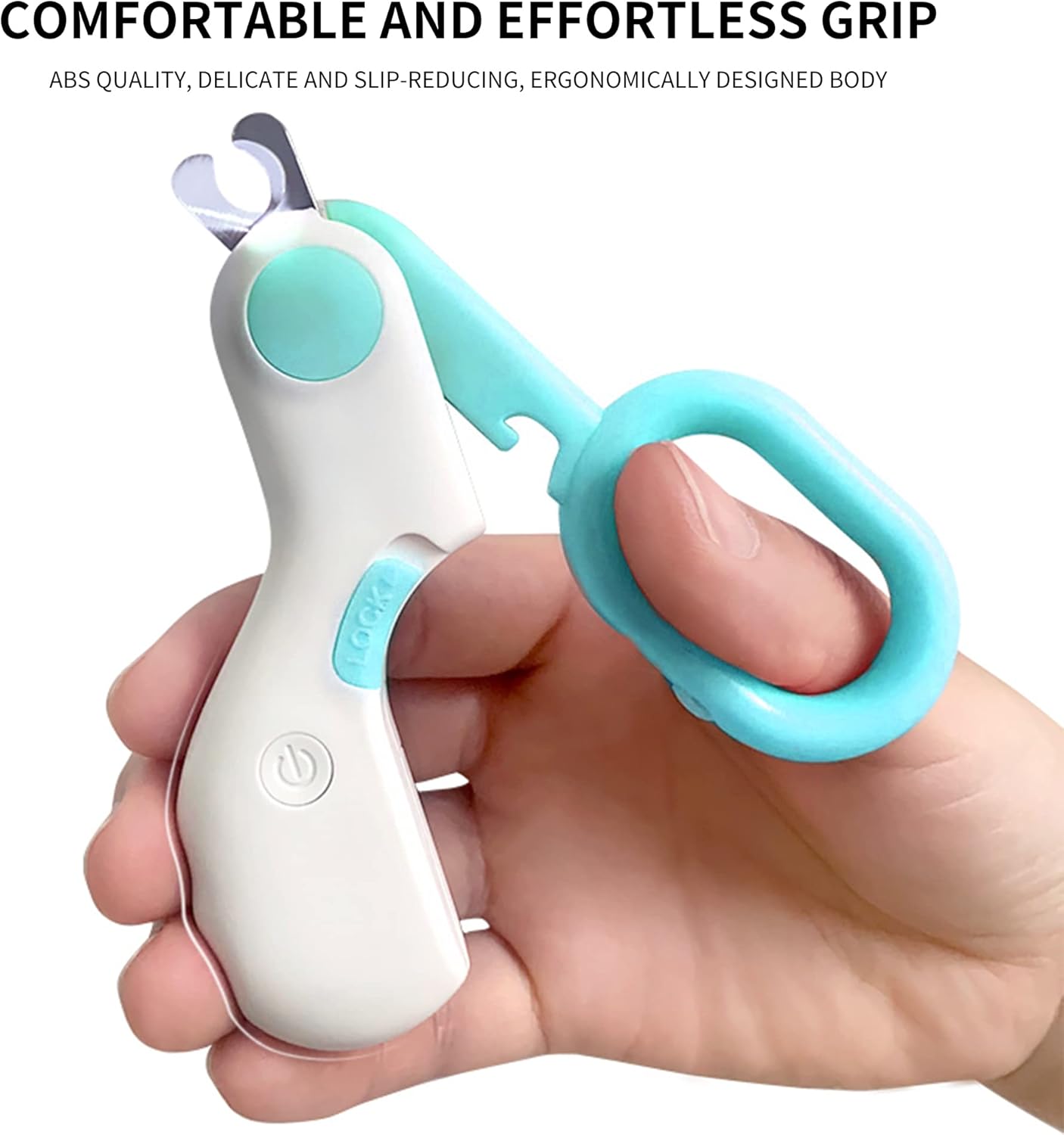Pet Dog Cat Nail Clippers, Dog Nail Trimmers for Small Animals with LED Lights, Professional Beauty Care Tools, Avoid Excessive Cutting, Suitable for Tiny Dog Cat Rabbit Bird Puppy Kitten (Blue) - Image 3
