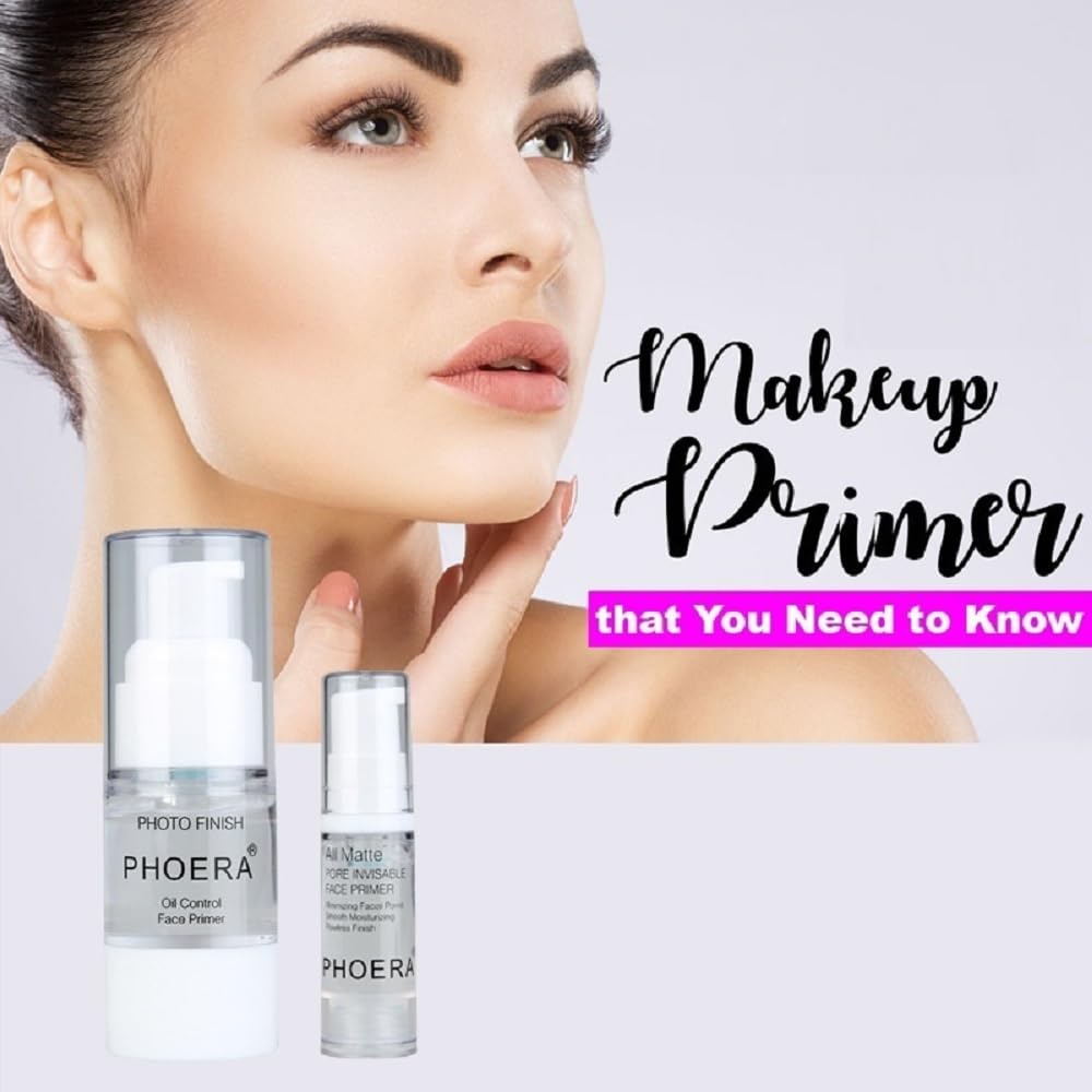 PHOERA Primer,Pro Makeup Primer,Long Lasting Hydrating Smoothing Isolated Moisturizing Oil Free Effect Make Up Base Matte Face Foundation Primer(Travel Size 6 ML) - Image 2