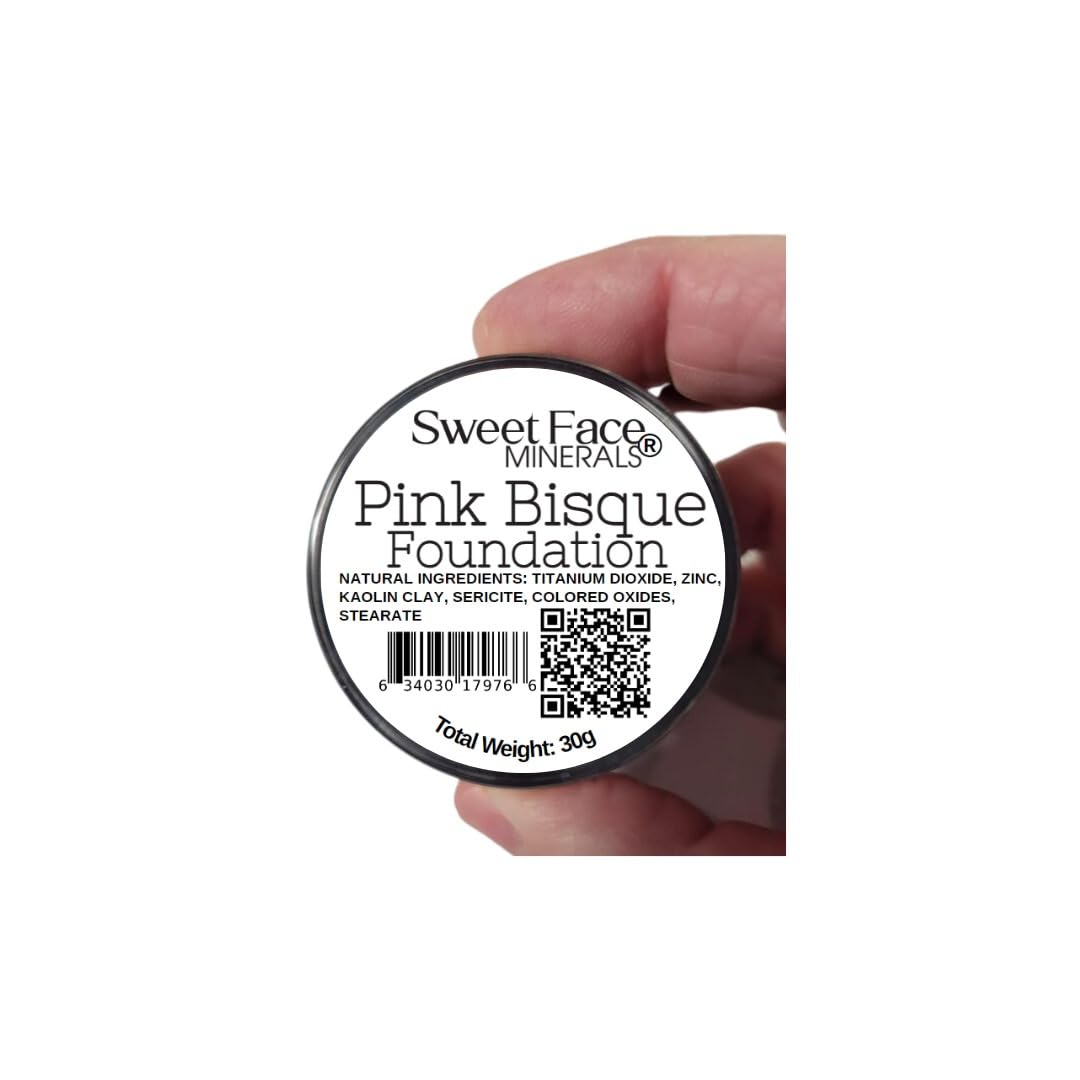 Pink Bisque Foundation (30g Full Size Sifter Jar) Matte Mineral Makeup Loose Powder Foundation – Full Coverage, Natural Finish, Noncomedogenic, SPF 30 - Image 2