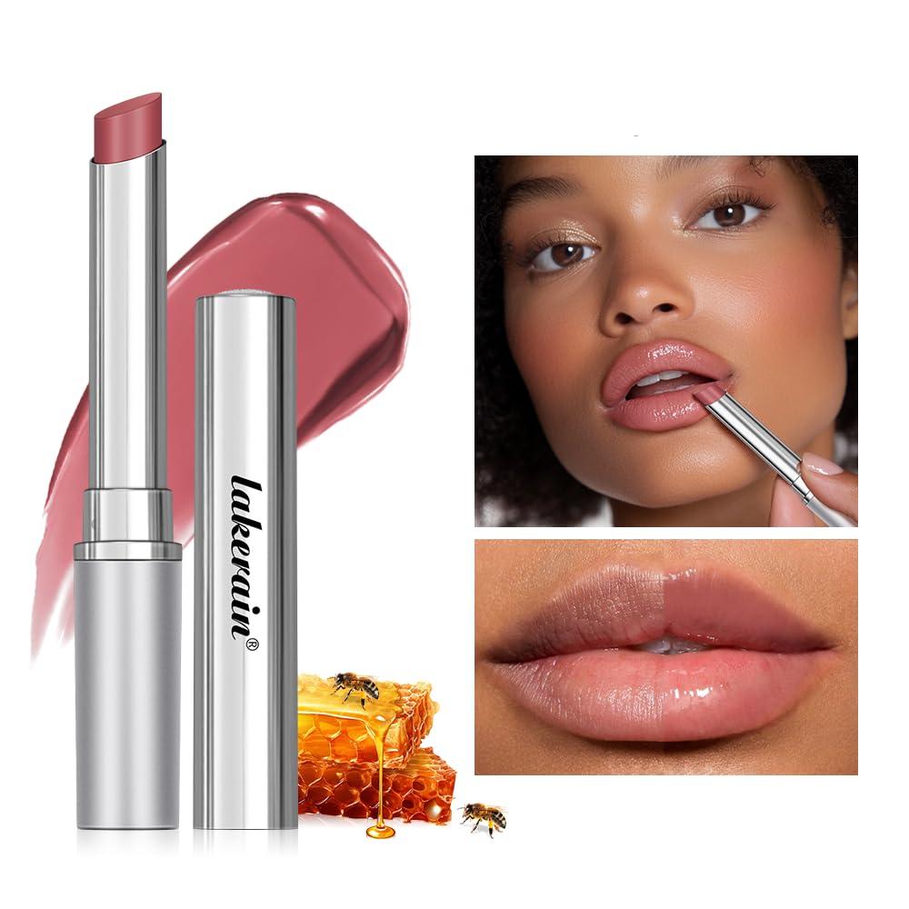 Pink Honey Lipstick Tinted Lip Balm - Sheer Hydrating Lipstick for All Skin Tones - Moisturizing Lip Color, Nourishing Lip Balm with Natural Black Cherry Tint - Image 9