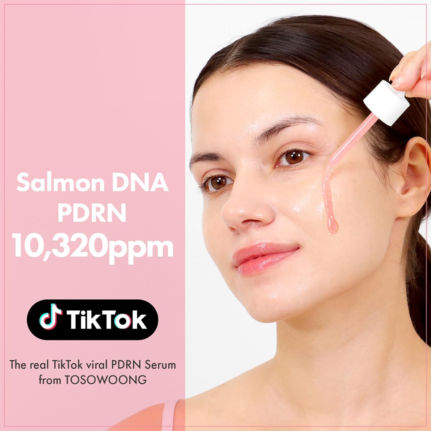 Pink Peptide 12 PDRN Serum With Salmon DNA PDRN 10,320ppm, 12 Peptides, Niacinamide, Skin glow, Hydrating, Moisturizing, Firming, Uneven Skin Tone, Korean Skincare, 33ml, 1.11 fl.oz. - Image 3