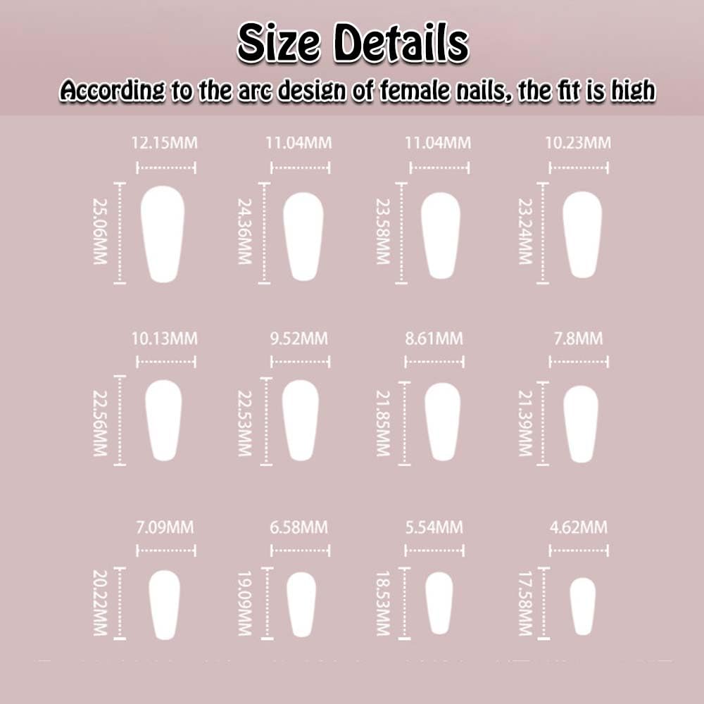 Pink Press on Nails Medium Square Ombre Fake Nails with Marble Design Gel Acrylic Glue on Nails for Wedding Birthday Gradient Stick on Nails for Women Manicure False Nails with Glue ALP888L - Image 4