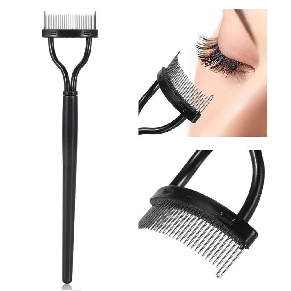 Pinkiou Eyelash Curlers with Comb and Eeylash Separator Set Professional Lash Curler with Built-in Comb Ergonomic Heart-Shaped Handle and Eyelash Comb Tool for Daily Makeup - Image 7