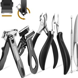 Podiatrist Toenail Clippers for Seniors Thick Toenails, Toe Nail Clippers for Thick Nails for Seniors, Straight Toe Nail Clippers for Men, Ingrown Toenail Clippers and Angled Nail Clipper Set
