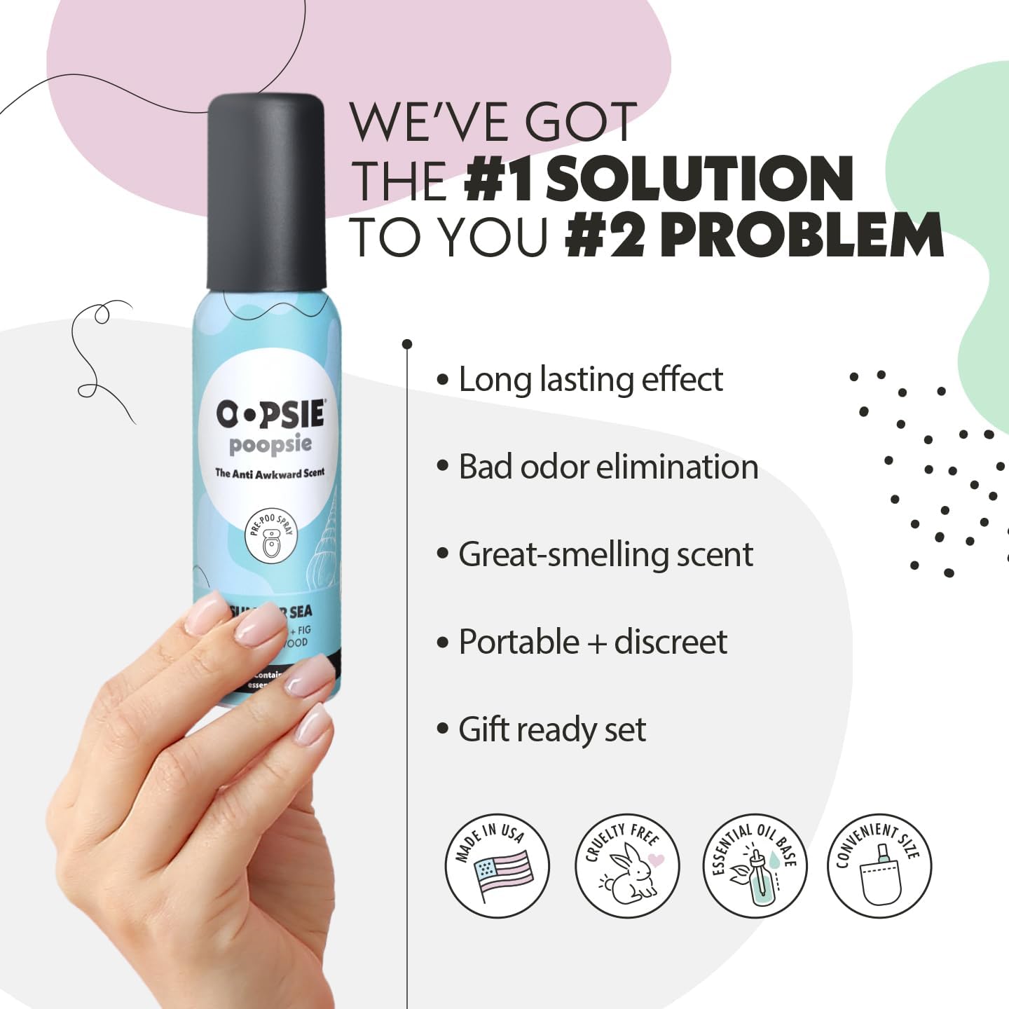 Pre-Poo toilet spray, discreet & portable original odor deodorizer scents. Pocket-friendly pre-poo spray to use on the go 2oz 8-bottle variety pack for 8-distinct aroma experience - Image 2