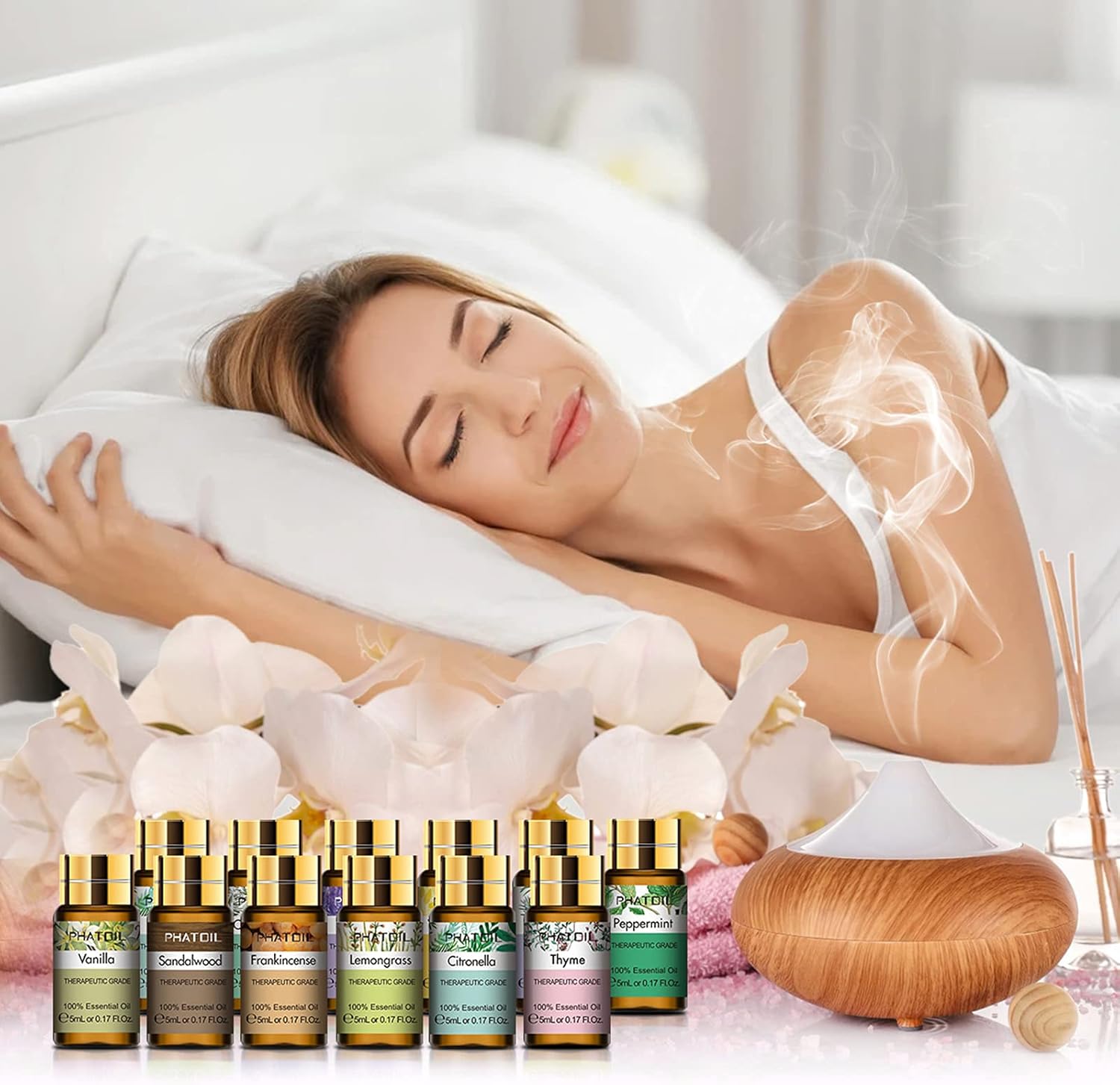 Premium Essential Oils Set, Pure Aromatherapy Oils Gift Set -15 Pack/5ml for Relaxation, Diffuser, Humidifier, Home, Office, Yoga - Image 4