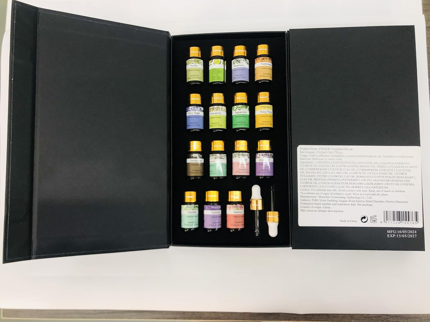 Premium Essential Oils Set, Pure Aromatherapy Oils Gift Set -15 Pack/5ml for Relaxation, Diffuser, Humidifier, Home, Office, Yoga - Image 8
