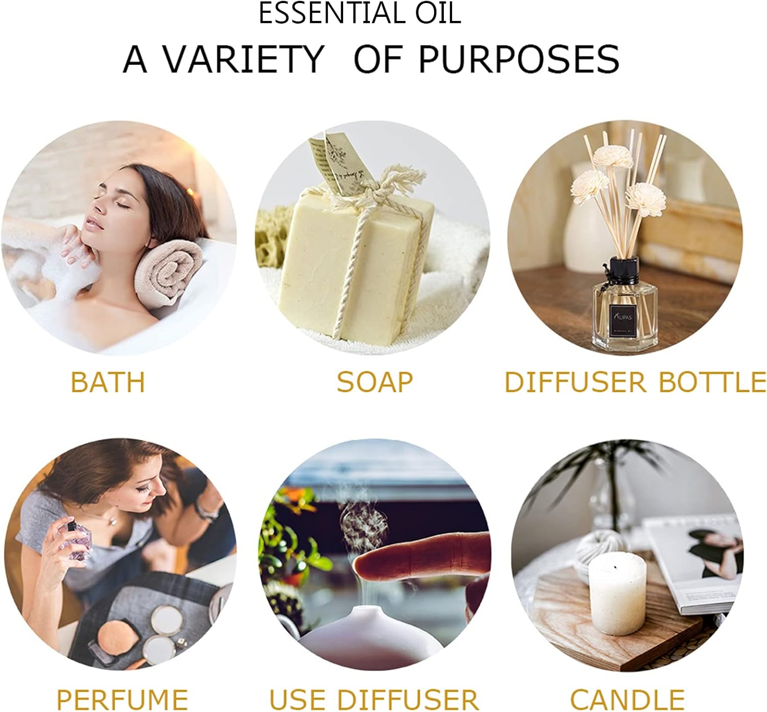Premium Essential Oils Set, Pure Aromatherapy Oils Gift Set -15 Pack/5ml for Relaxation, Diffuser, Humidifier, Home, Office, Yoga - Image 6