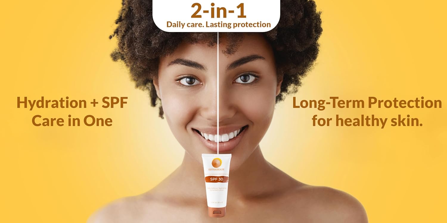 Premium Hydro Boost Black People Sunscreen for Melanin Rich, Dark, and Black skin, No White Cast, Non Greasy, Oil Free, Broad Spectrum UVA/UVB SPF 30, Daily Sun Protection (3 FL Oz) - Image 2