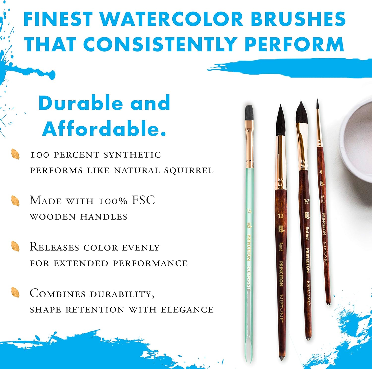 Princeton Neptune Watercolor Paintbrush, Script , Size 6 - Image 6