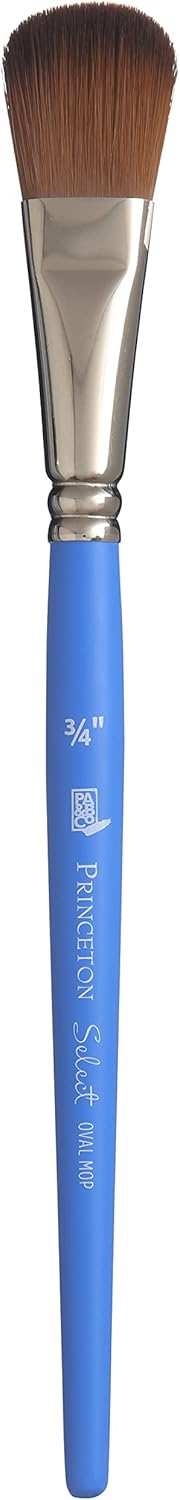 Princeton Select Artiste, Series 3750, Paint Brush for Acrylic, Watercolor and Oil, Oval Mop, 3/4 Inch