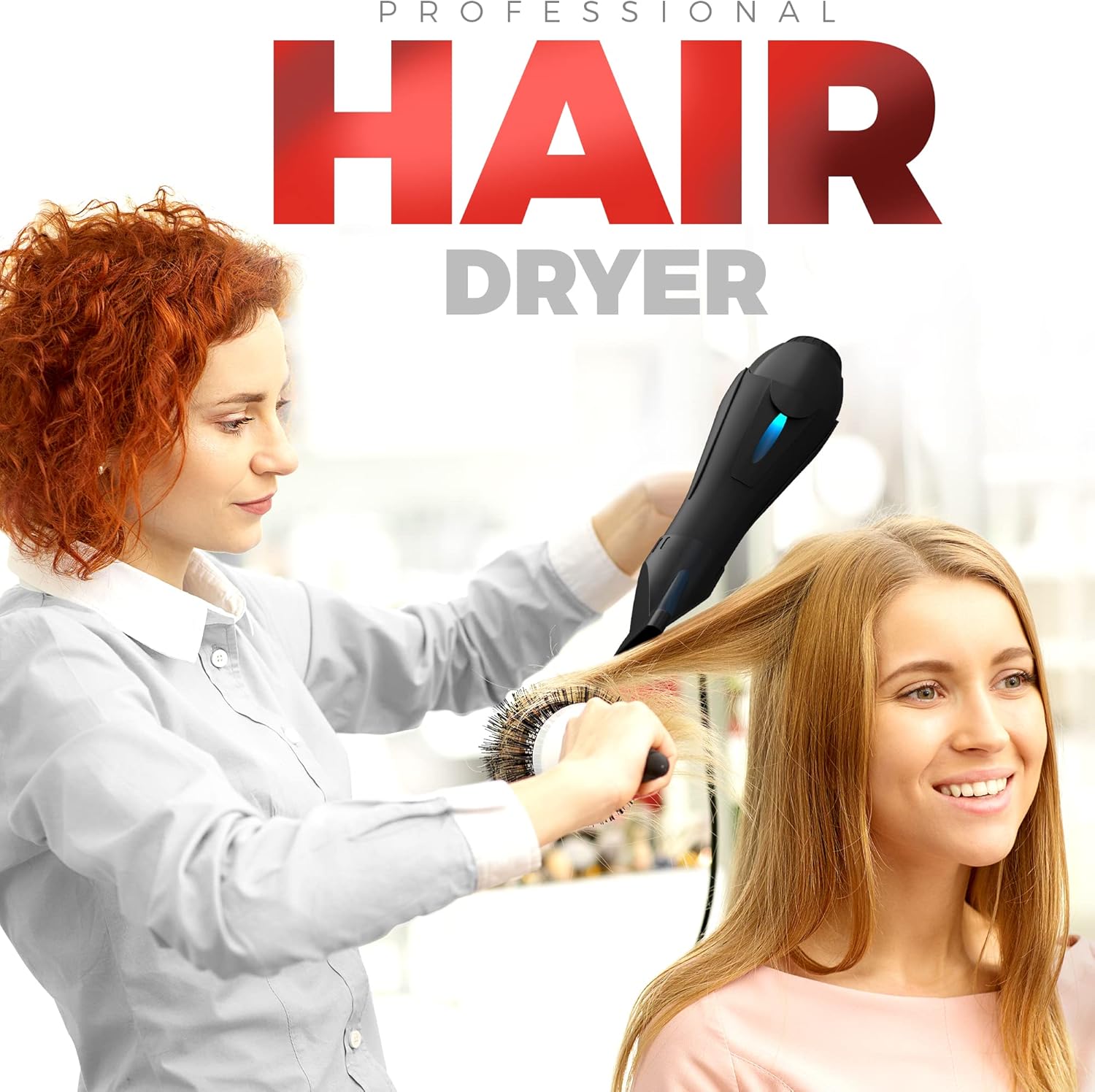 Professional 2200W Diffuser Hair Dryer for Curly and Natural Wavy Hair, Low Noise Negative Ionic Blow Dryer with Diffuser, The New Upgraded Motor & Ceramic Technology for Fast Drying by BELLFORNO - Image 8