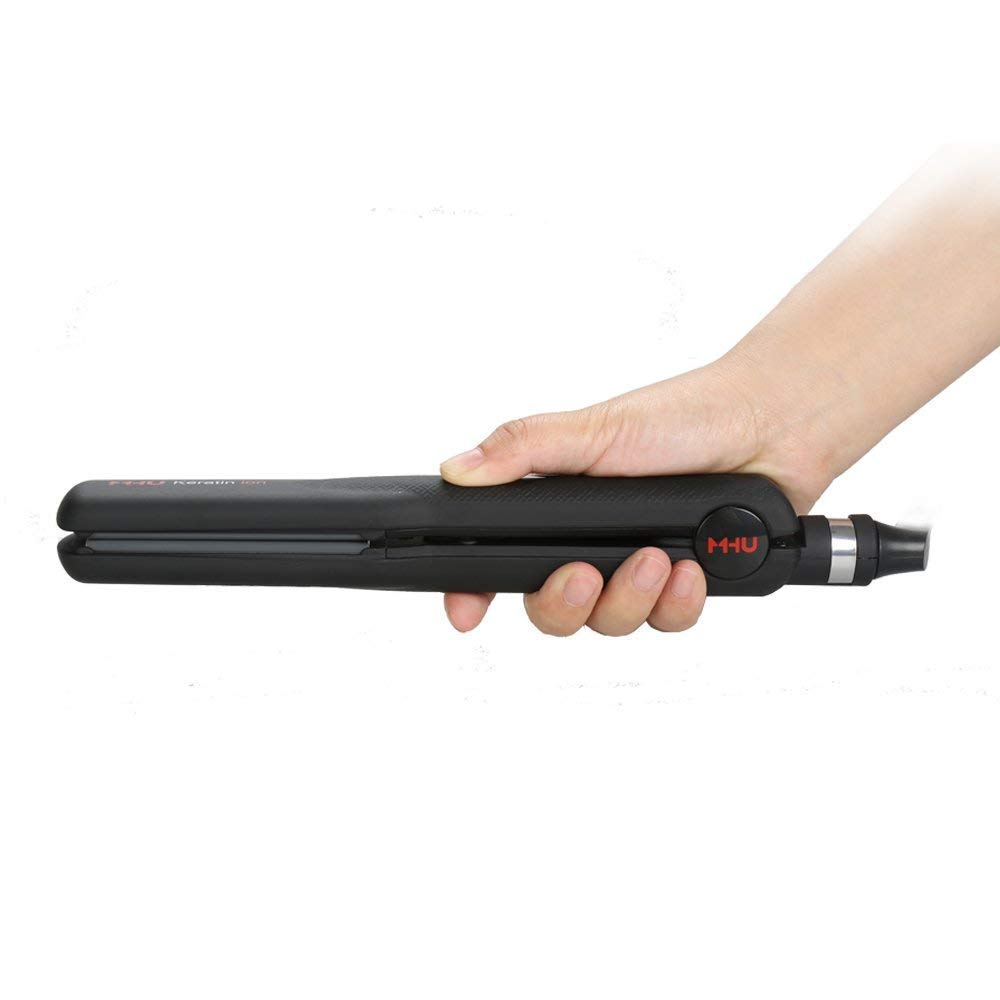 Professional Keratin Hair Straightener 1.25" Wide Flat Iron Hair Straightener Instant Heat Up Flat Iron 285℉-450℉, Dual Voltage, Auto Shut Off (Black) - Image 8