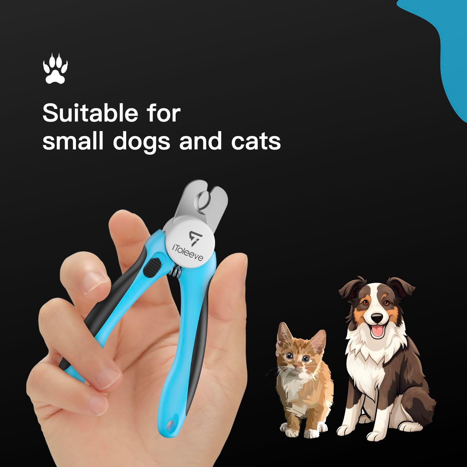 Professional Small Dog & Cat Nail Clippers with Nail File - Extra Sharp, Safe & Easy Trimming for Thick Nails - Safety Guard to Prevent Overcutting - Ideal for Small & Medium Breeds - Image 6