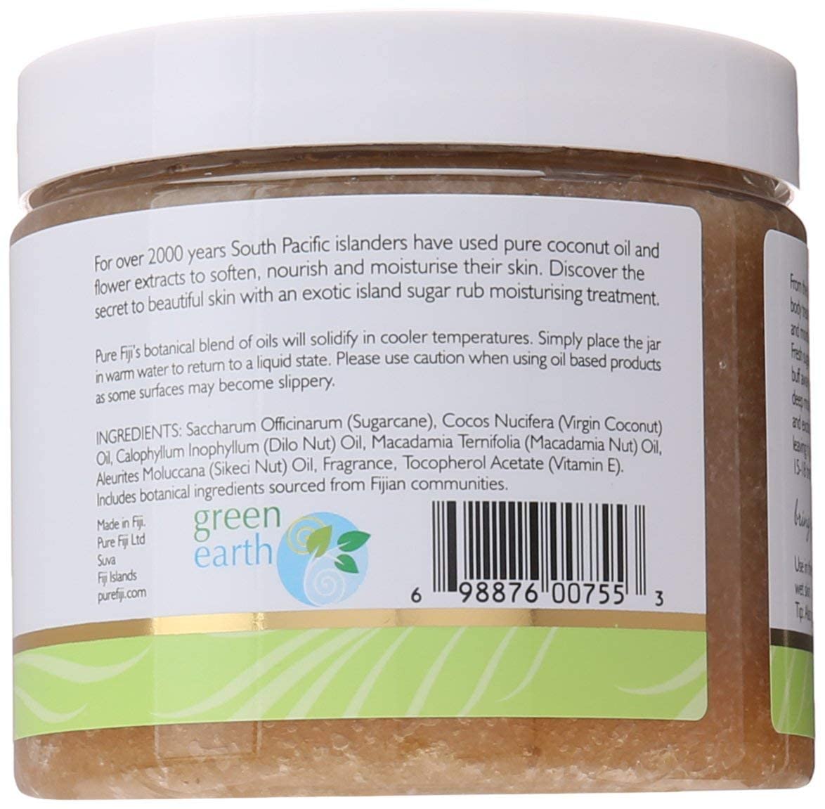 Pure Fiji Coconut Sugar Body Scrub - Body Exfoliator Scrub Natural Origin for Smooths and Softens Skin - Organic Exfoliating Sugar Scrub for Body, Starfruit, 15.5 Oz - Image 2