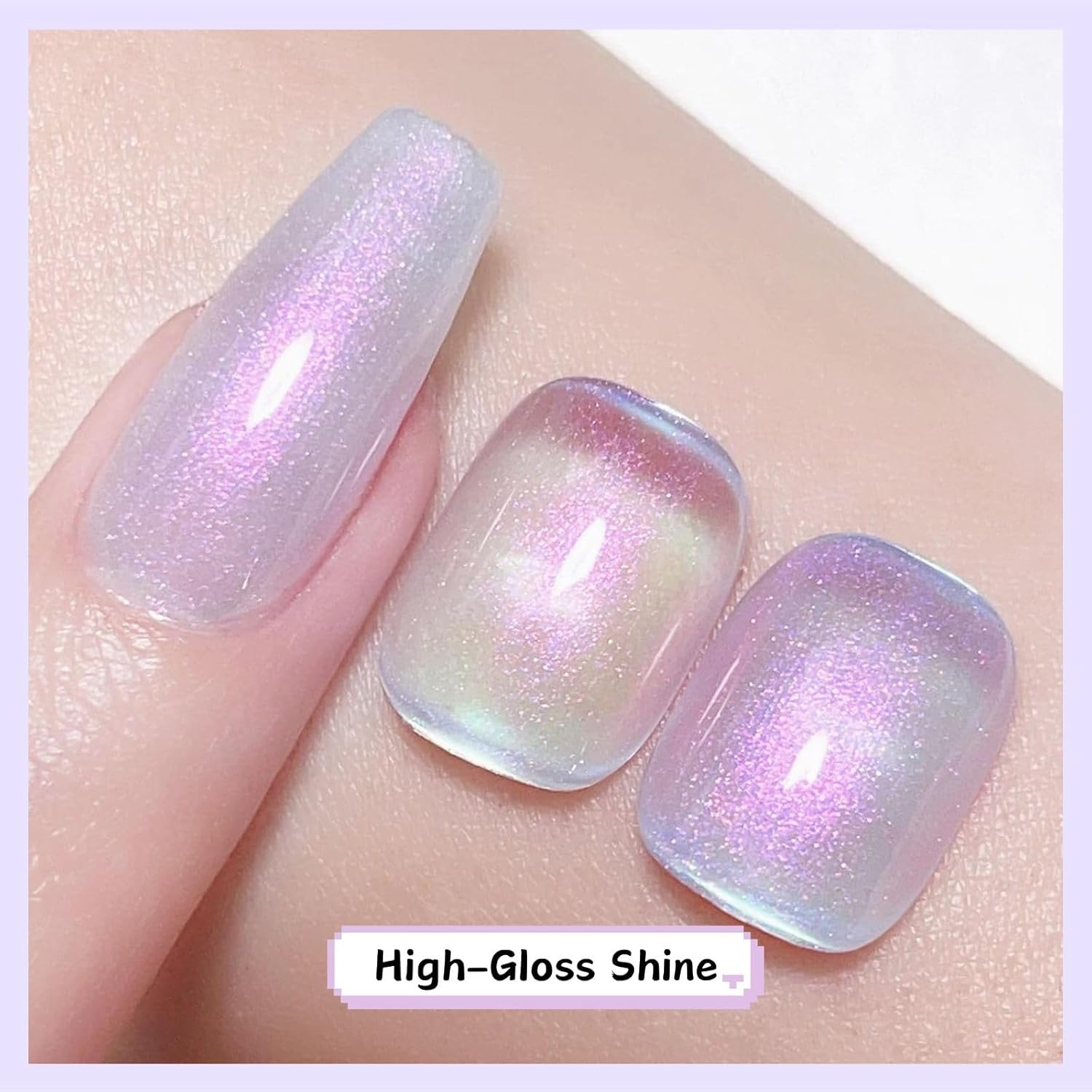 Purple Pearl Nail Polish - Shimmer Nail Polish - Mermaid Pearl Blue Aurora Effect Nail Polish Quick Dry Nail Polish - Pink Pearl Nail Polish for Nail Art DIY Manicure at Home - Image 4