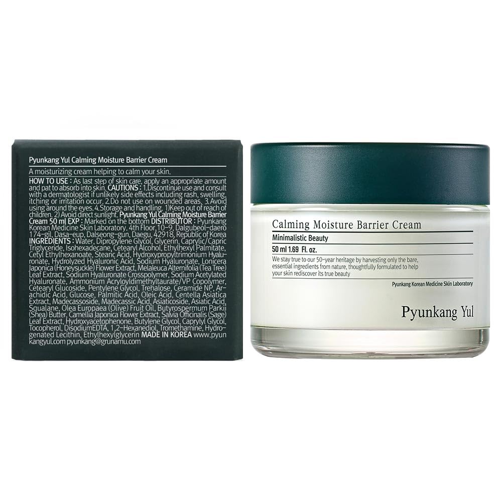 Pyunkang Yul [PKY Calming Moisture Barrier Cream Instantly Soothes Sensitive Skin, Hyaluronic Acid & Ceramide for Hydration, Vegan, Korean Skincare (1.69 Fl. Oz, 50ml) - Image 2