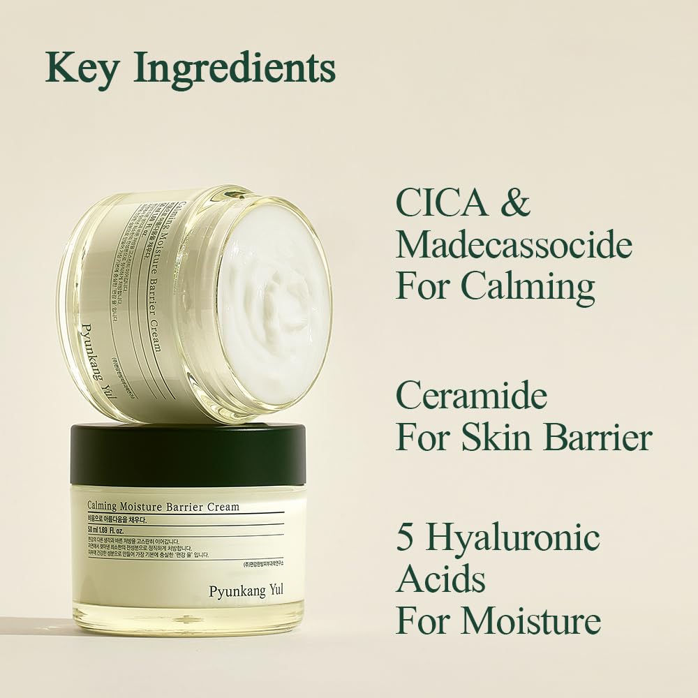 Pyunkang Yul [PKY Calming Moisture Barrier Cream Instantly Soothes Sensitive Skin, Hyaluronic Acid & Ceramide for Hydration, Vegan, Korean Skincare (1.69 Fl. Oz, 50ml) - Image 6