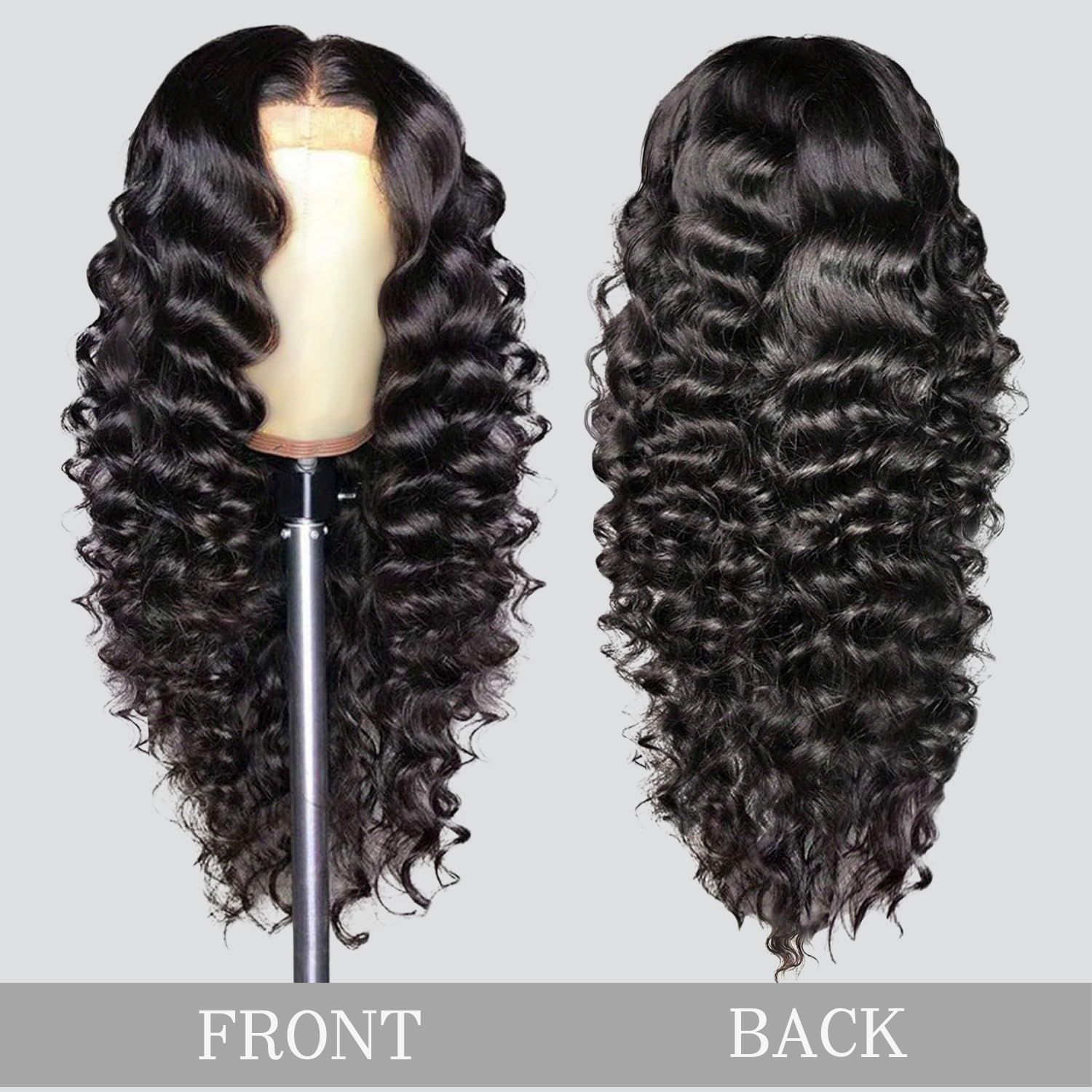 PYY 30 Inch Deep Wave Lace Front Wigs Human Hair 200 Density Deep Wave Wig 13x4 HD Lace Frontal Wigs for Women Glueless Wigs Pre Plucked with Baby Hair - Image 4