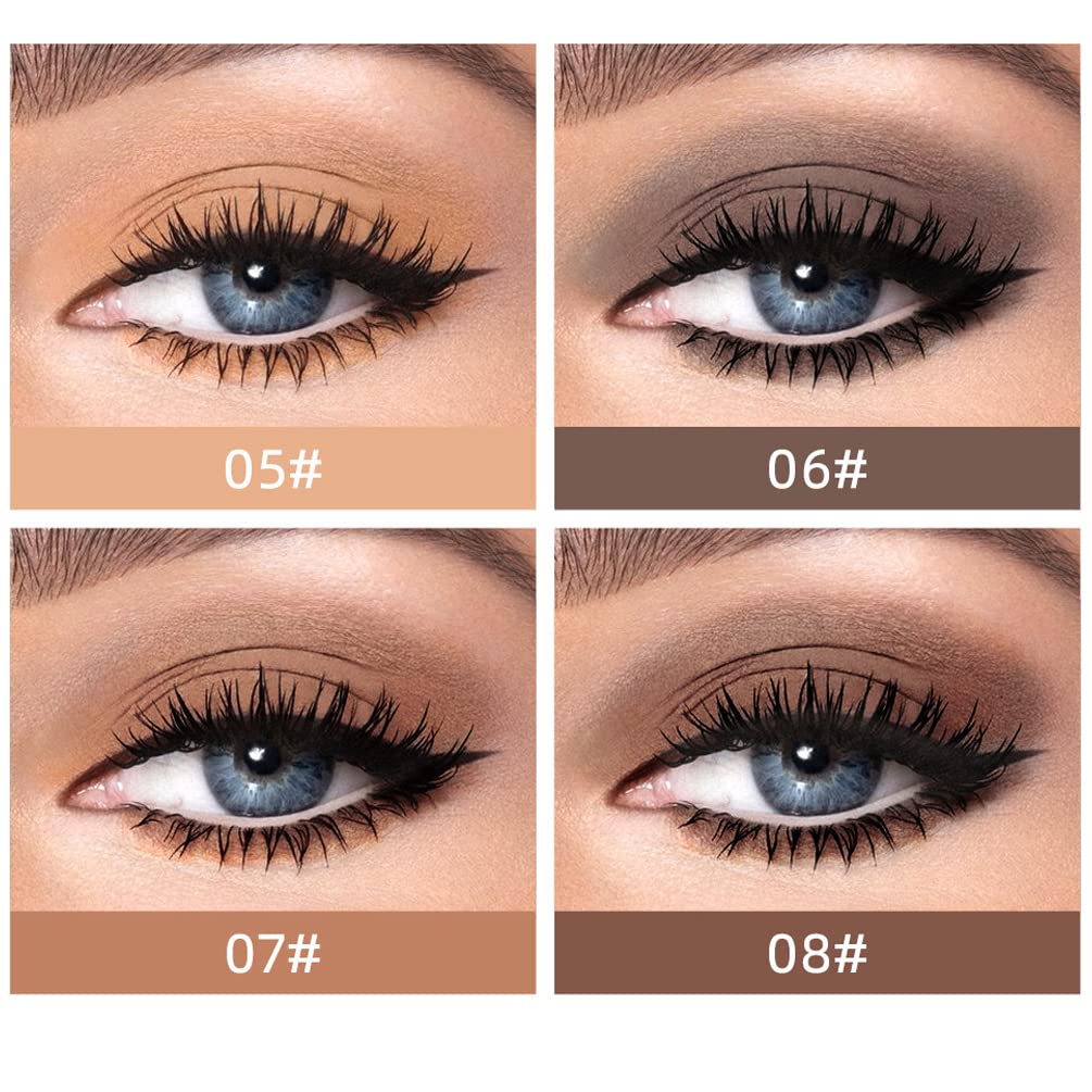 QiBest Matte Liquid Tinted Eye Shadow Liquid Smoky Eye Makeup Retouch Face Nude Three-dimensional Eye Cheek Glitter Metal Quick Dry Waterproof Long Lasting Dual Use Set Non-Greasy - Image 6