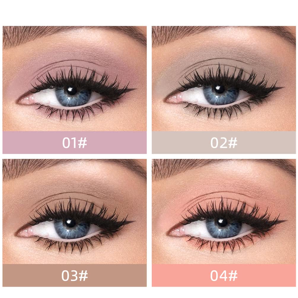 QiBest Matte Liquid Tinted Eye Shadow Liquid Smoky Eye Makeup Retouch Face Nude Three-dimensional Eye Cheek Glitter Metal Quick Dry Waterproof Long Lasting Dual Use Set Non-Greasy - Image 5