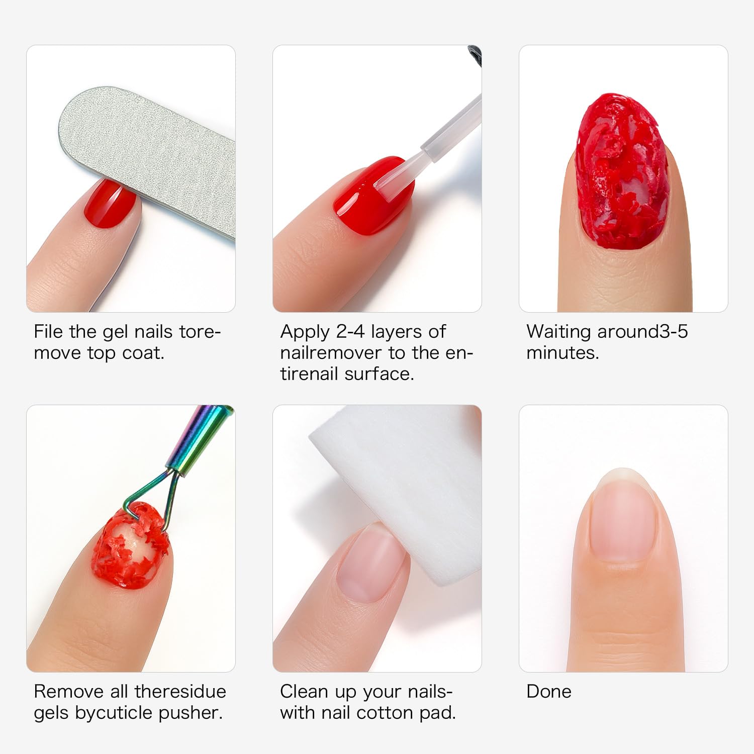 Quick Soak Off Gel Polish Remover Kit 15ml with Tools for 2-5 Minute Removal - Image 7