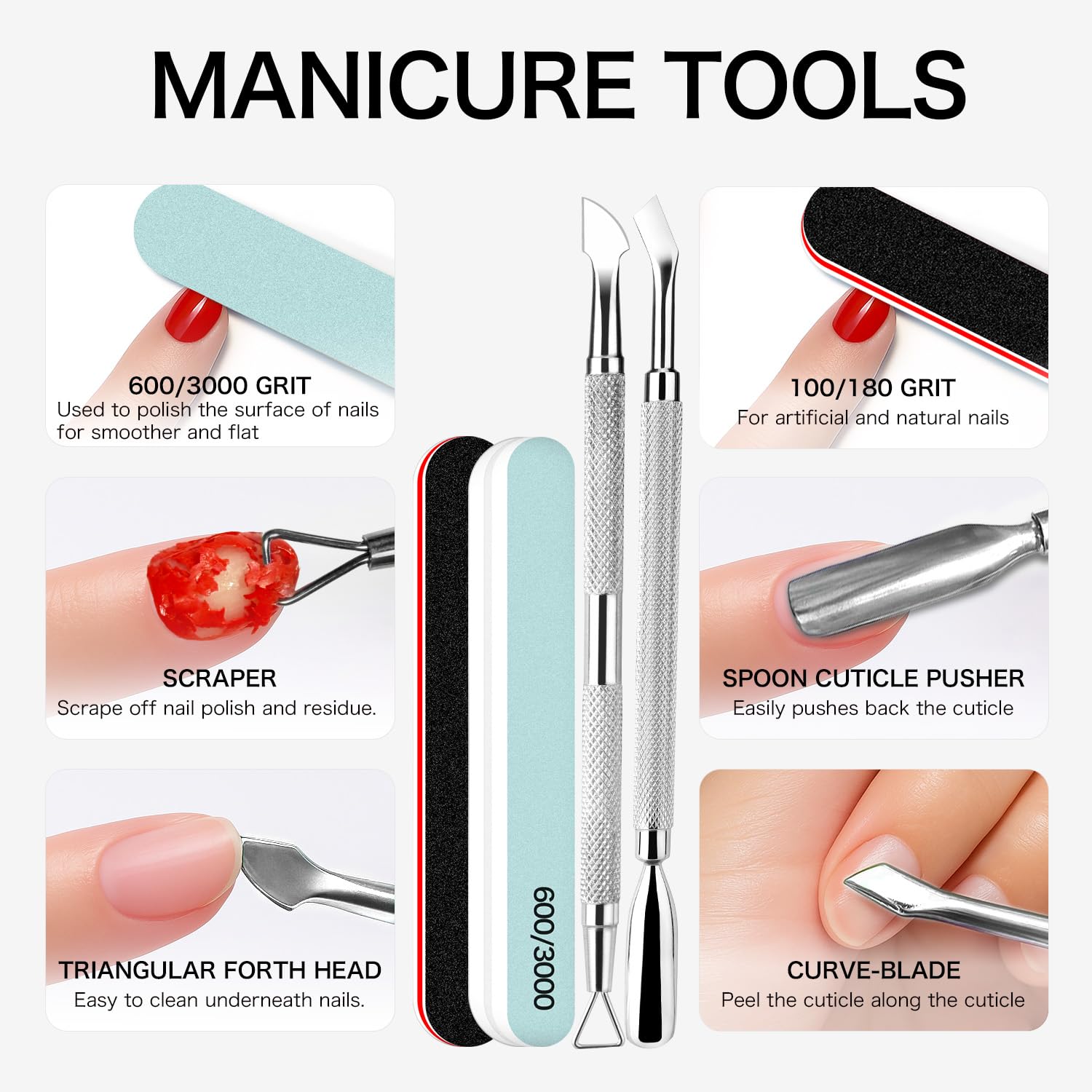 Quick Soak Off Gel Polish Remover Kit 15ml with Tools for 2-5 Minute Removal - Image 6