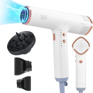 Quico Hair Blow Dryer, 1875W High-Speed BLDC Professional 110000 RPM Quiet Hair Dryer with Diffuser, 7X Faster Salon Blow Dryers for women, Adjustable Temp and Speed, Ionic Hair Dryer Home Travel Gift