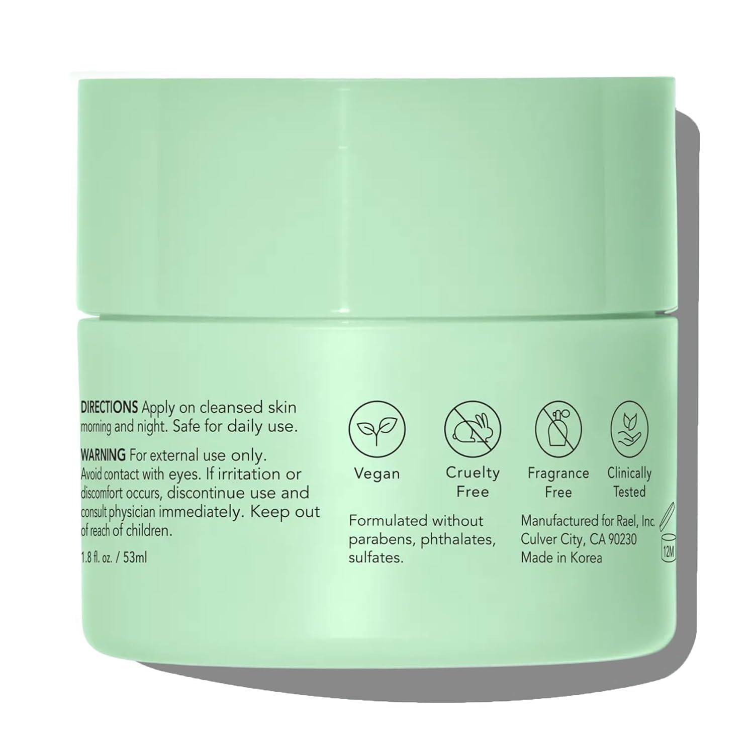 Rael Face Moisturizer, Miracle Clear Barrier Cream, Lightweight Hydration for Oily and Acne Prone, with Succinic Acid, Hydrating Vitamin B5, Vegan, Korean Skin Care (1.8 fl oz) - Image 7