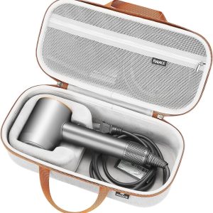 RAIACE Hard Storage Case Compatible with Dyson Hair Dryer, Travel Carrying Bag. (for Sale is case only). - Gray(Gray Lining)