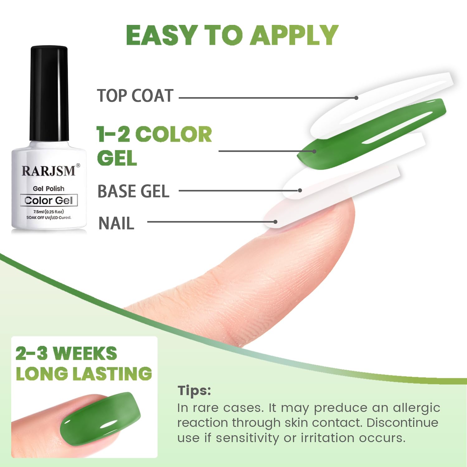 RARJSM Green Jelly Glass Gel Nail Polish Set 6pcs Clear Crytal Army Dark Jade Sage Green Transparent Sheer Amber Series Milky Diamond Cat Eye Gel Varnish LED UV Curing Requires - Image 7