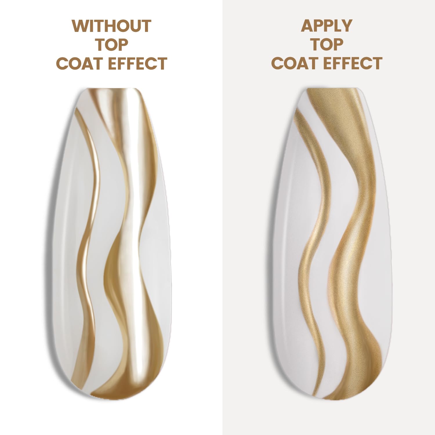 RARJSM Metallic Nail Art Gel Liner Bronze Gold Mirror Chrome 3D Effect Gel Nail Polish 8ml Build in Thin Brush Metal Painted Drawing Striper Painting Gelpolish Soak off Curing Requires for Home Salon - Image 4