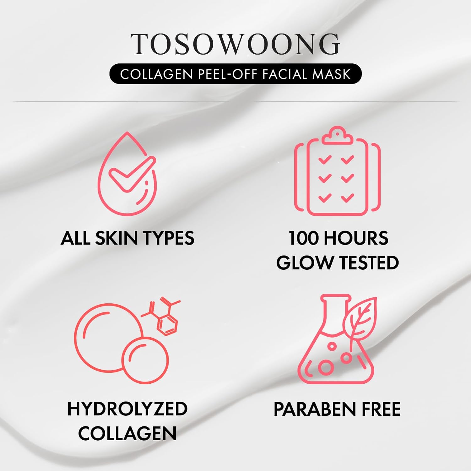 Real Collagen Fit, Hydrolyzed Collagen Wrapping Mask, Peel Off Facial Mask for elasticity, Hydrating, Glow, Glass Skin, Face Moisturizer, Self Care, Korean Skin Care, 50ml, 1.69 fl. oz. - Image 6